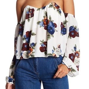 Dee Elly Off the shoulder Floral Blouse (M)